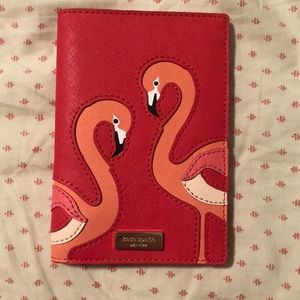EUC Kate Spade imogene flamingo passport holder 🦩